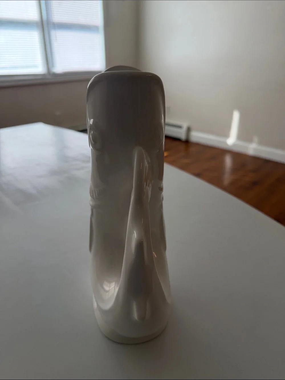 White Ceramic Fish Figurine Vase